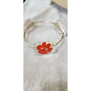 Clemson tigers bangle bracelet 2 1/2" handmade 1.1531
